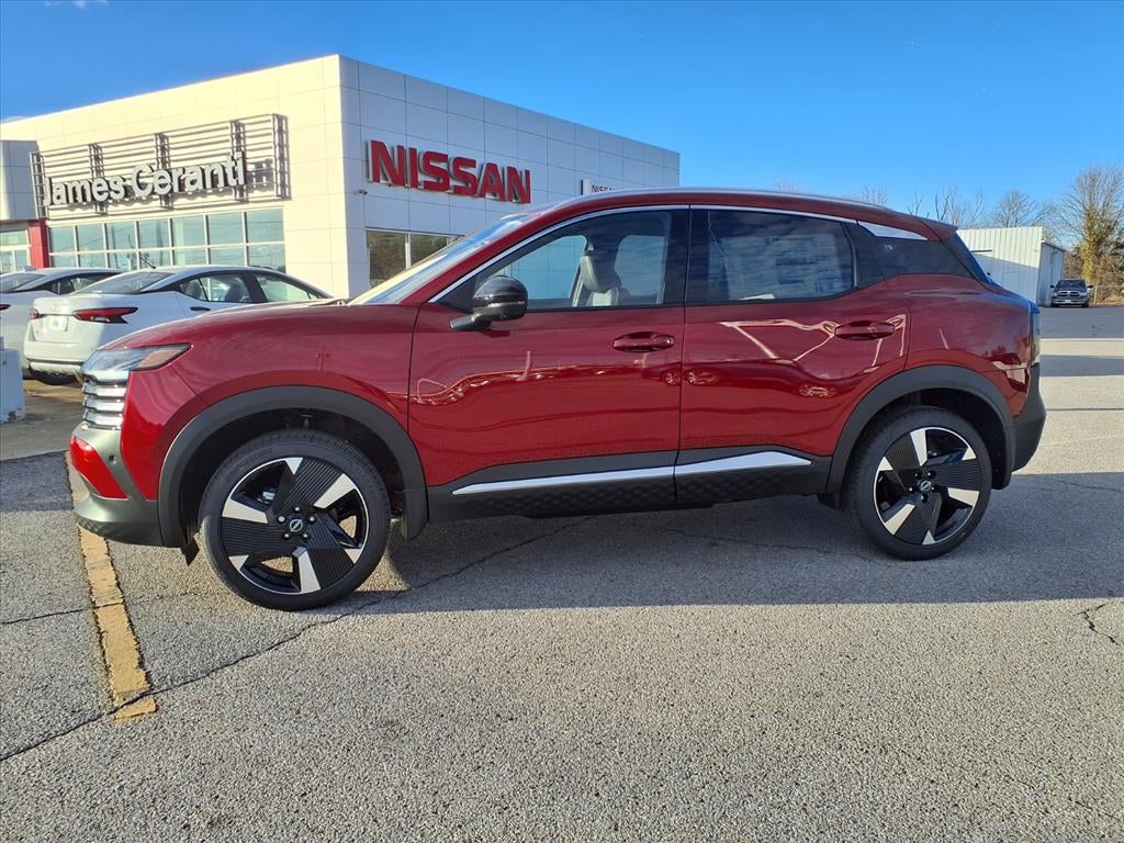 2026 Nissan Kicks SR in Scarlet Ember Tintcoat Nbl — front three-quarter view